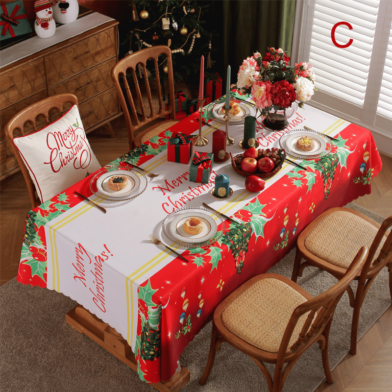 ⏰Huge Sale - 49% OFF⏰ New Year Tablecloth Festive Waterproof Tablecloth