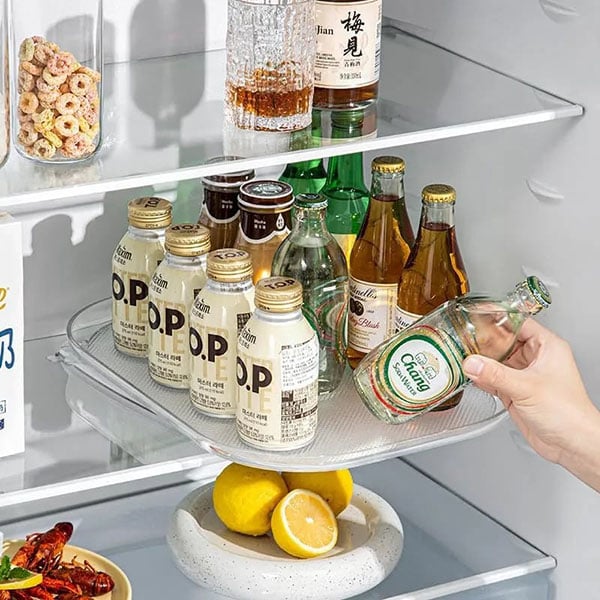 2023 New 360° Rotating Tray Refrigerator Organizer