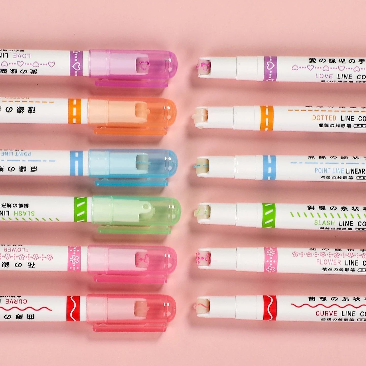 🔥Hot Sale🔥Dual Tip Pens with 6 Different Curve Shapes Fine Tips