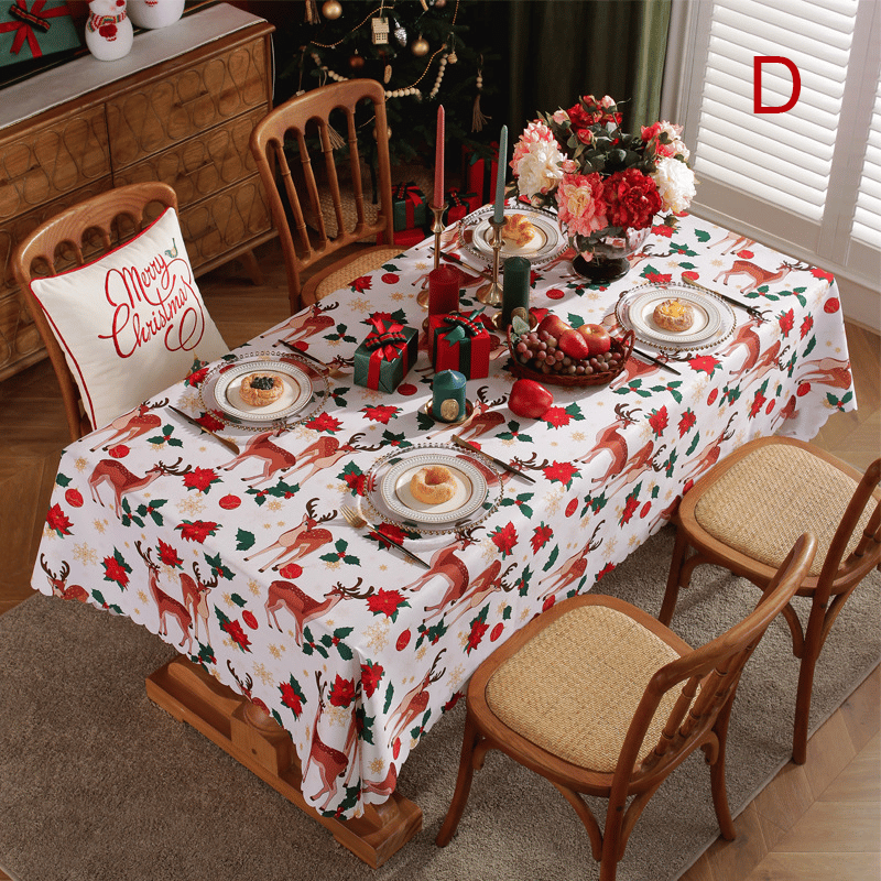 ⏰Huge Sale - 49% OFF⏰ New Year Tablecloth Festive Waterproof Tablecloth