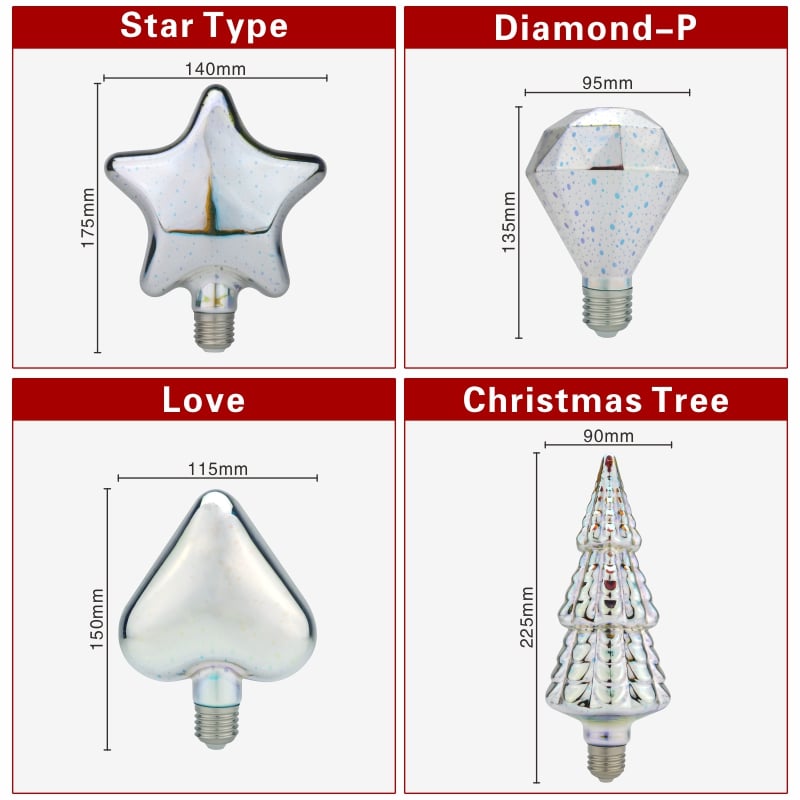3D Fireworks LED Light Bulb
