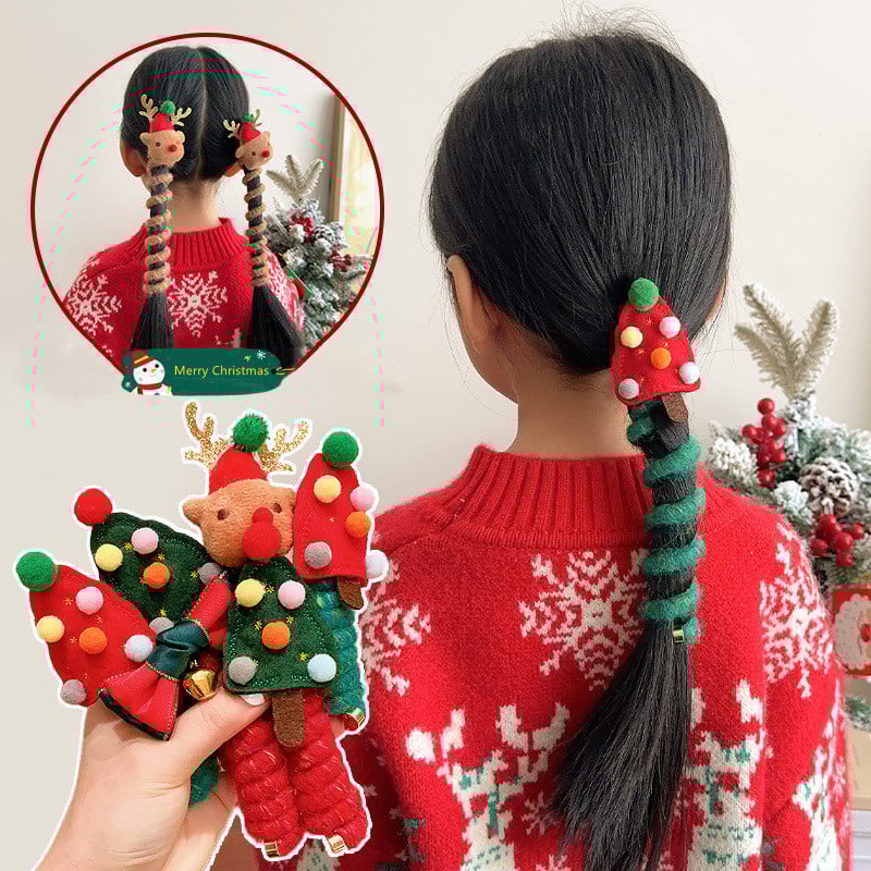 🎄 Christmas Telephone Wire Hair Bands for Kids 🌸