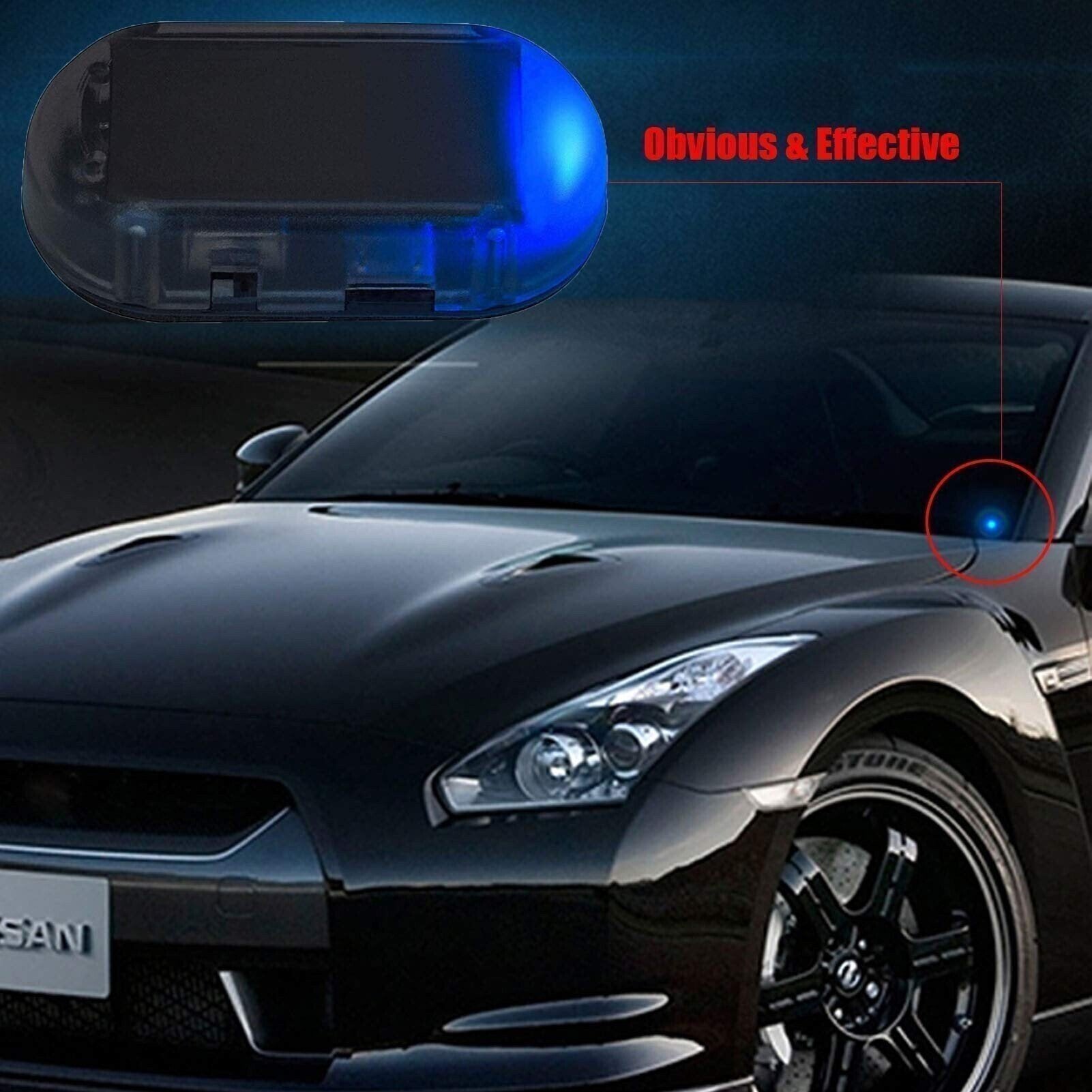 Car Solar Power Anti-Theft LED Flashing Security Light