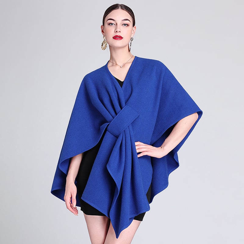 🏆Flash Sale⚡69K+ ✨2025 NEW Women's Solid Color Cashmere Cape Shawl