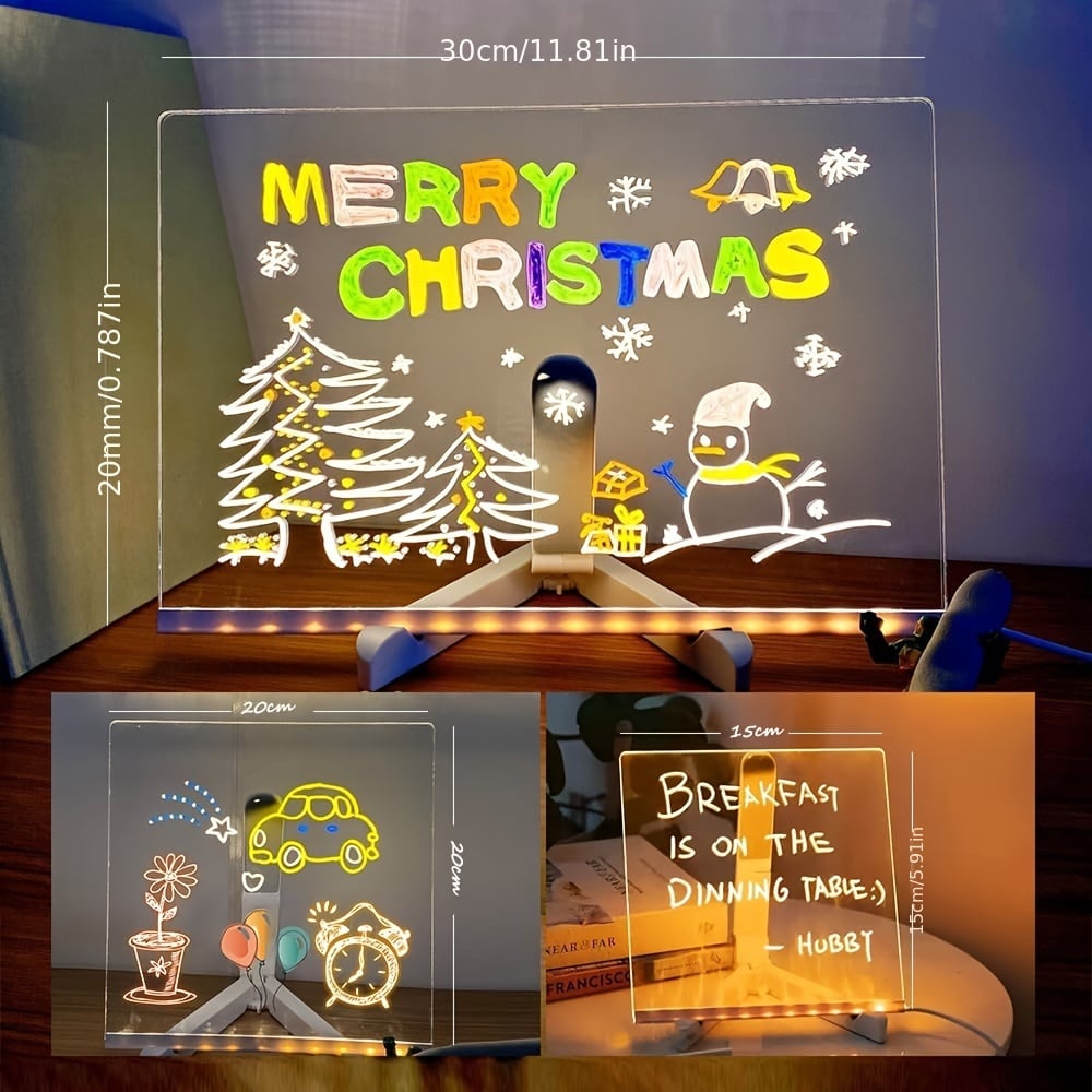 ✨LED Note Board with Colors 🎨(Come With 7 Pens)
