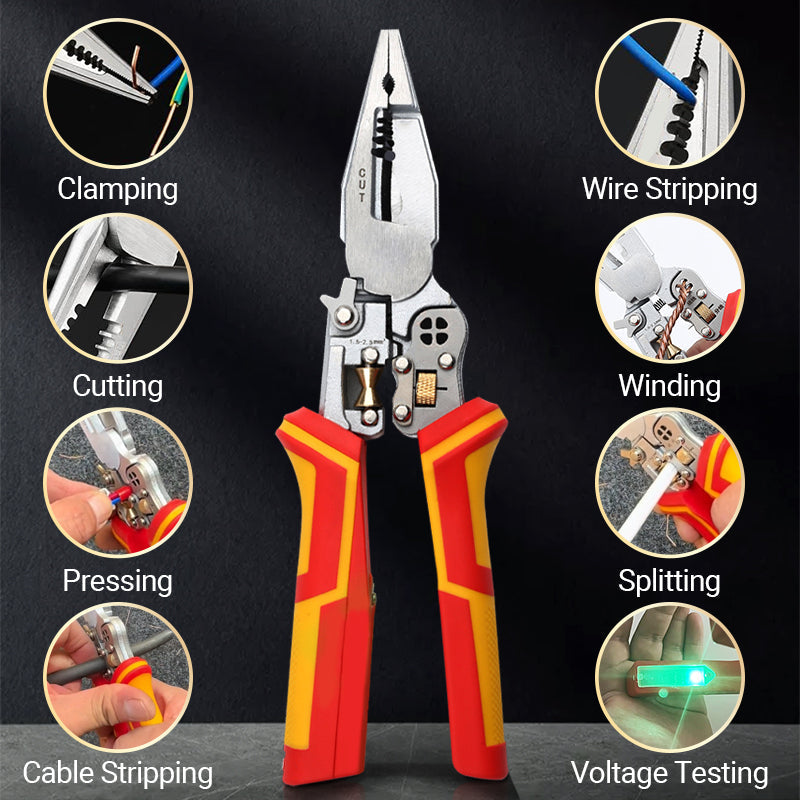 🔥8-in-1 electrician's pliers with electrical testing function🚀
