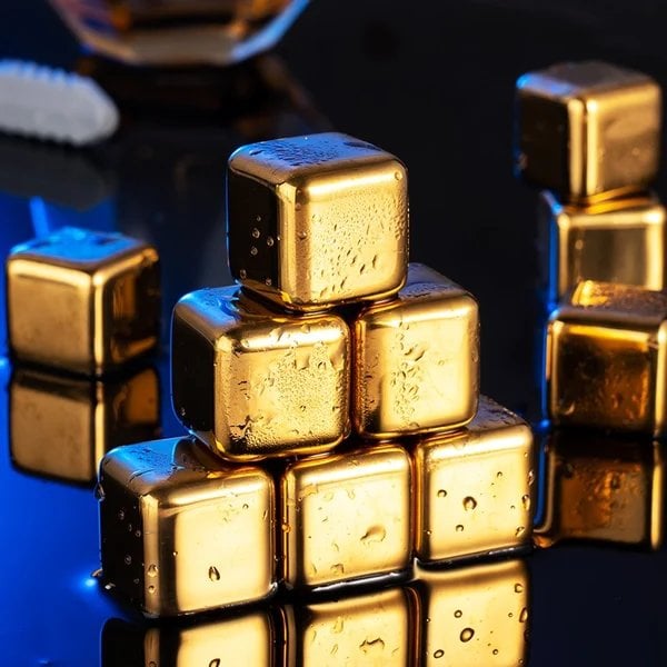 Metal Ice Cubes Chilling Stones