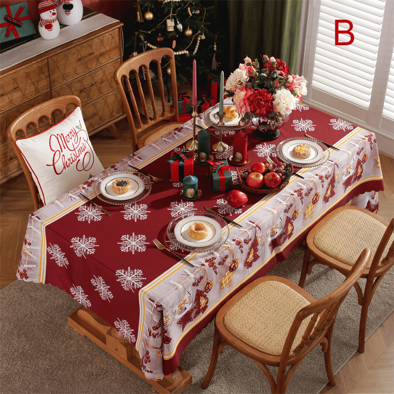⏰Huge Sale - 49% OFF⏰ New Year Tablecloth Festive Waterproof Tablecloth