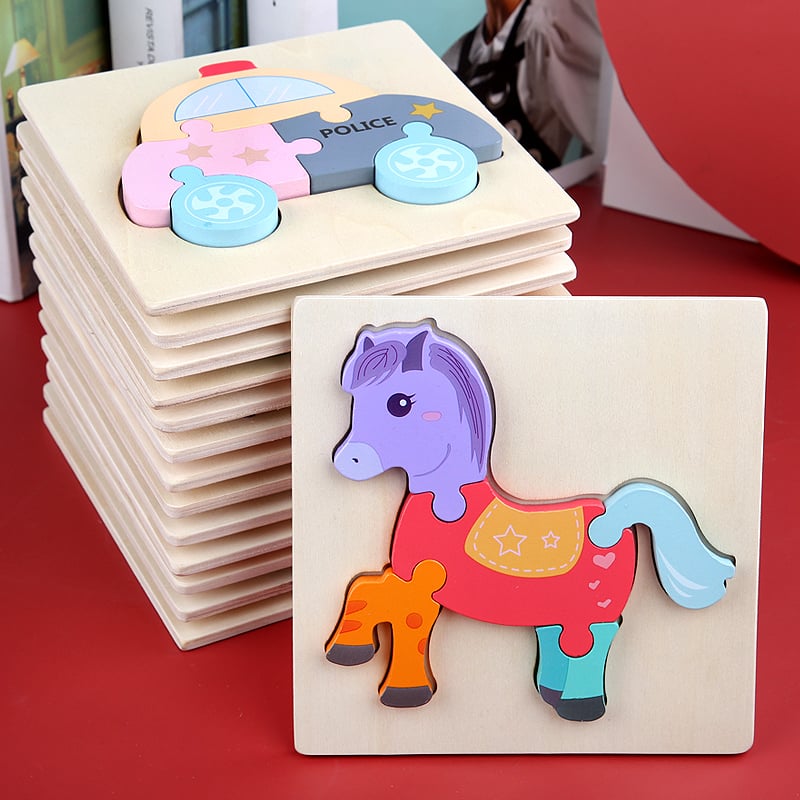 🎁Christmas Hot Sale 49% OFF🔥Children 3D Wooden Puzzle Toys