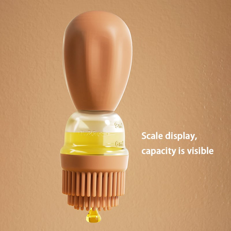 Glass Oil Bottle with Silicone Brush