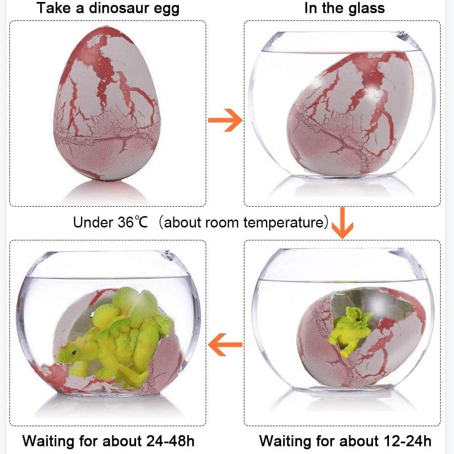 Interesting watercolor cracked dinosaur hatching egg