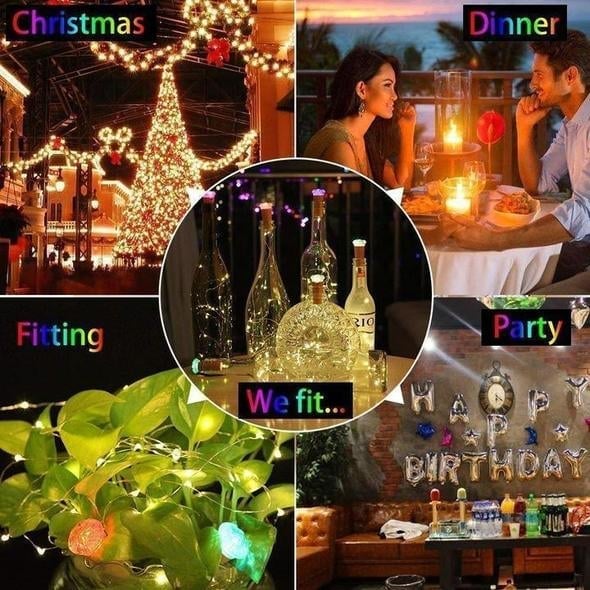 (🎅HOT SALE NOW-49% OFF) BOTTLE LIGHTS ( Battery Included - Replaceable )