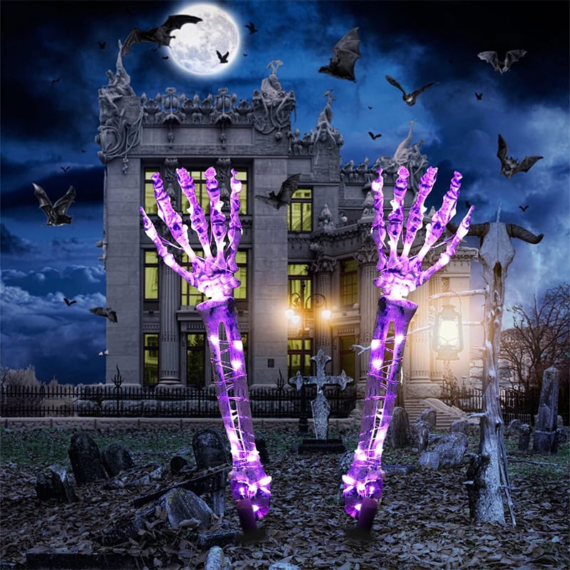 💀Halloween Decoration LED Light-emitting Skeleton Hand🎃