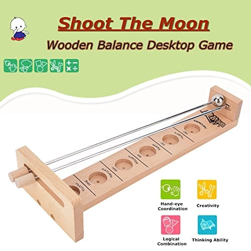 🔥Hot Sale🔥Wooden Ball Toy Shoot The Moon Games