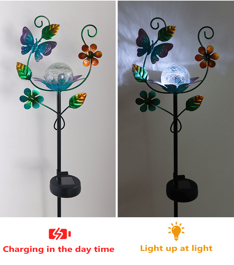 🐰Easter Hot Sale-49% OFF🎉-Garden Solar Lights Metal Butterfly Outdoor Decorative Stake