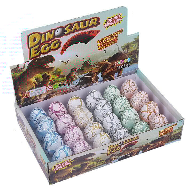 Interesting watercolor cracked dinosaur hatching egg