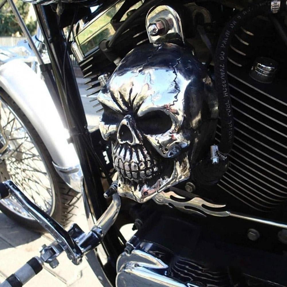 💀Motorcycle Skull Horn Cover