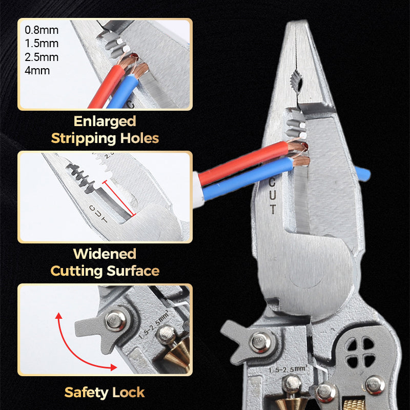 🔥8-in-1 electrician's pliers with electrical testing function🚀