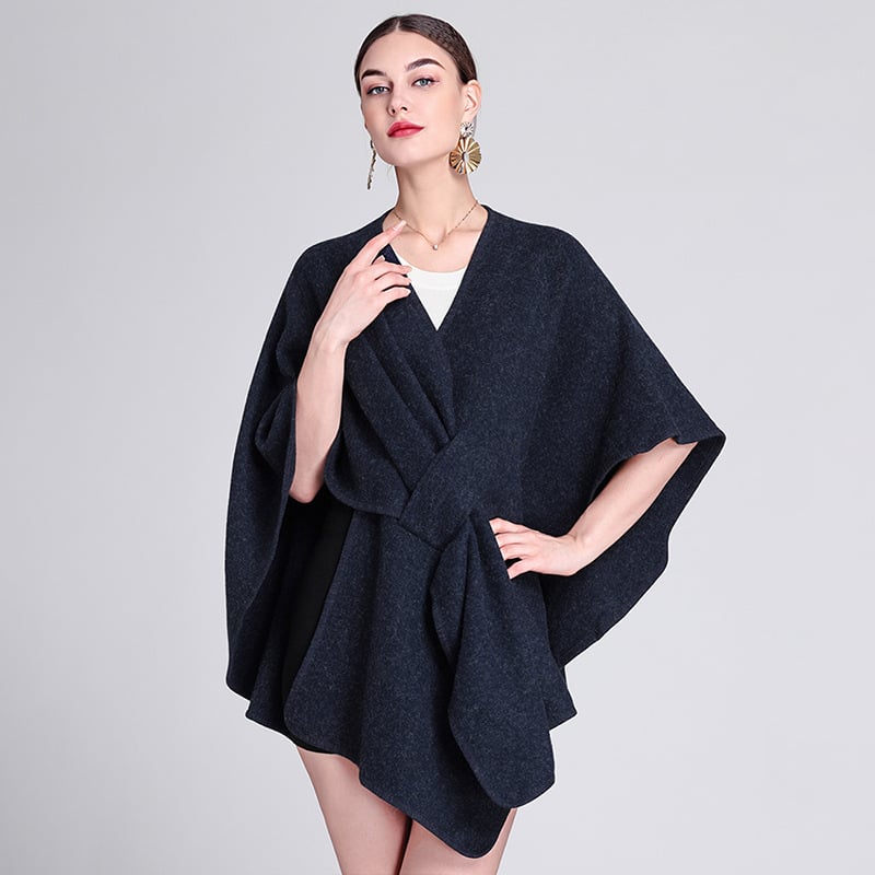🏆Flash Sale⚡69K+ ✨2025 NEW Women's Solid Color Cashmere Cape Shawl