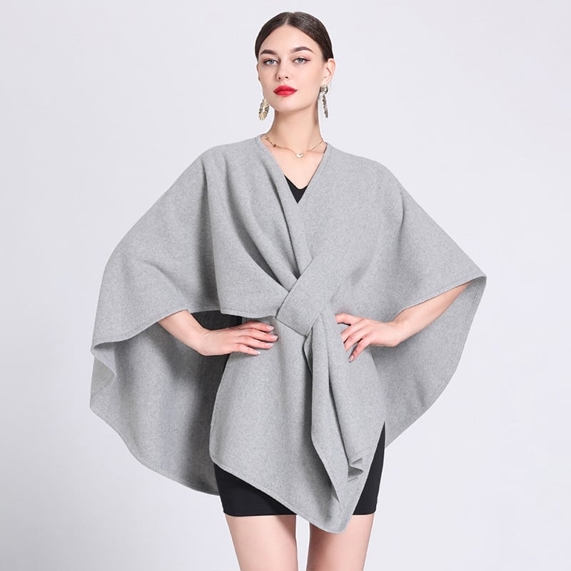 🏆Flash Sale⚡69K+ ✨2025 NEW Women's Solid Color Cashmere Cape Shawl