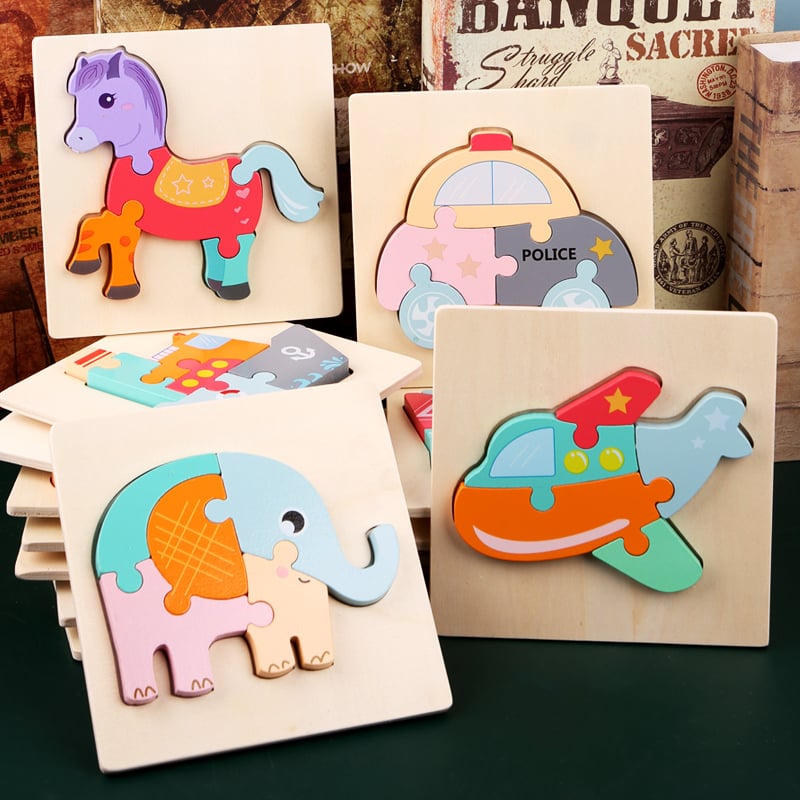 🎁Christmas Hot Sale 49% OFF🔥Children 3D Wooden Puzzle Toys