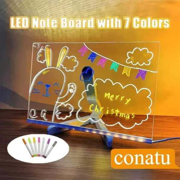 ✨LED Note Board with Colors 🎨(Come With 7 Pens)
