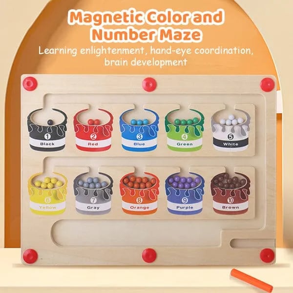 👶Magnetic Color and Number Maze🔥