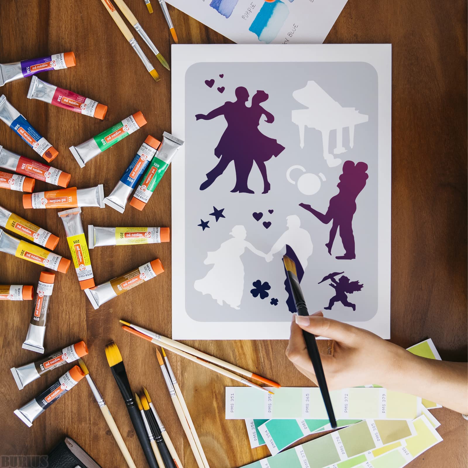 🎨Fast Draw Stencil Art Templates