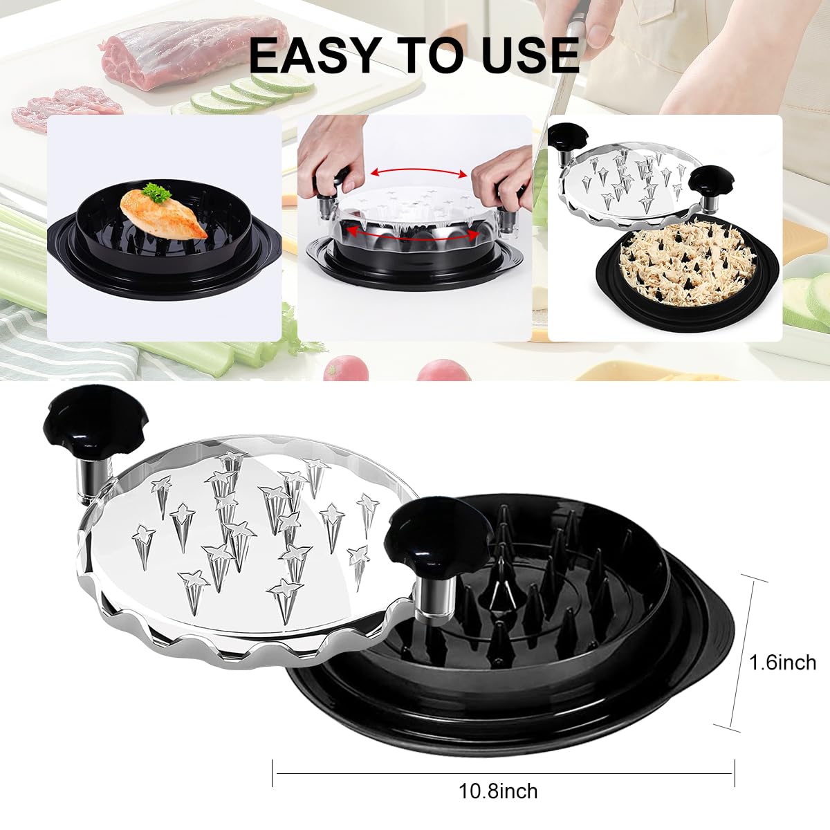 Chicken Breast Shredder Tool Machine for Ground Food, 🥩Meat & 🥬Vegetables
