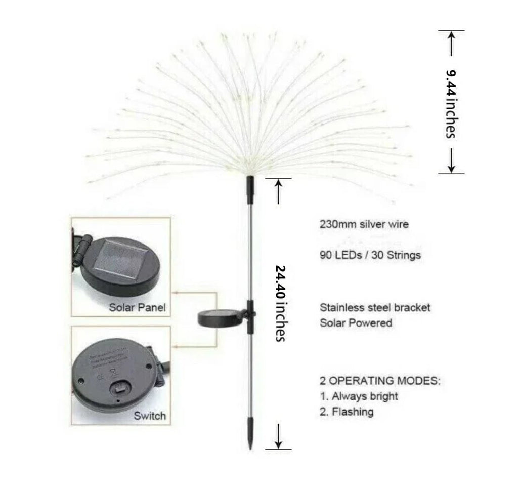 🔥Waterproof  Solar Garden Fireworks Lamp