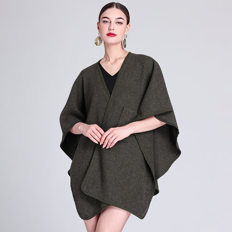 🏆Flash Sale⚡69K+ ✨2025 NEW Women's Solid Color Cashmere Cape Shawl