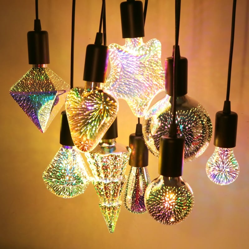 3D Fireworks LED Light Bulb