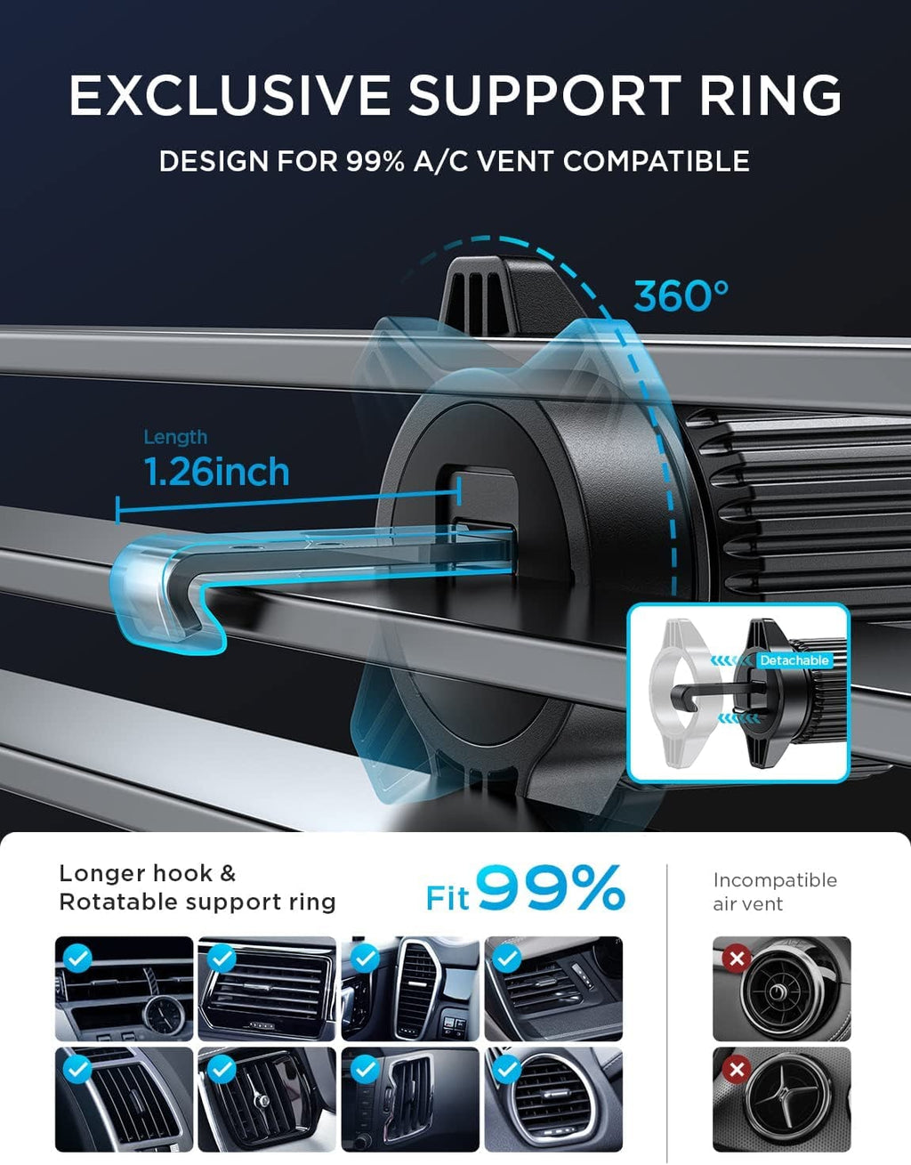 🔥Hot Sale🔥2023 NEW Air Vent Car Phone Mount Holder