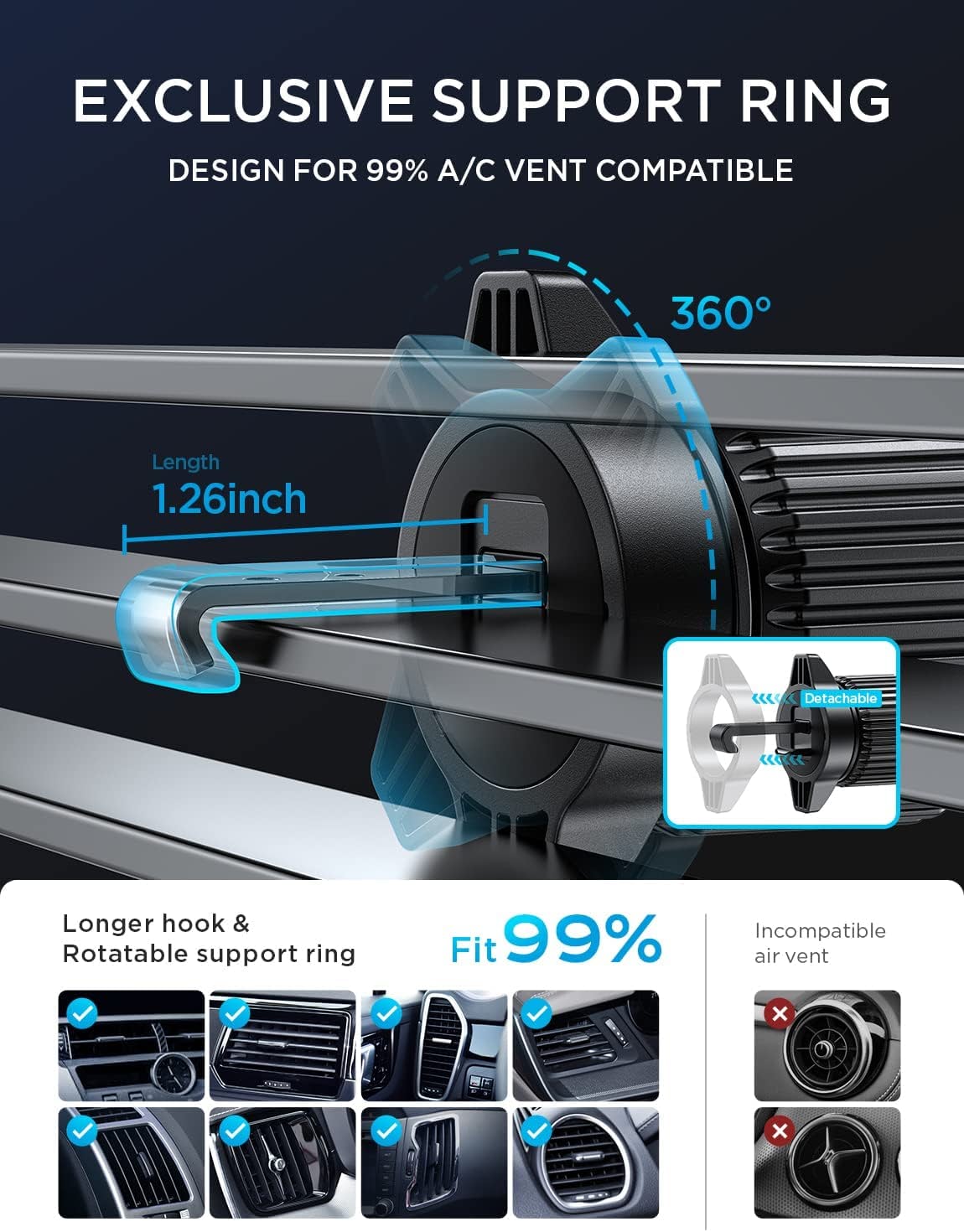 🔥Hot Sale🔥2023 NEW Air Vent Car Phone Mount Holder