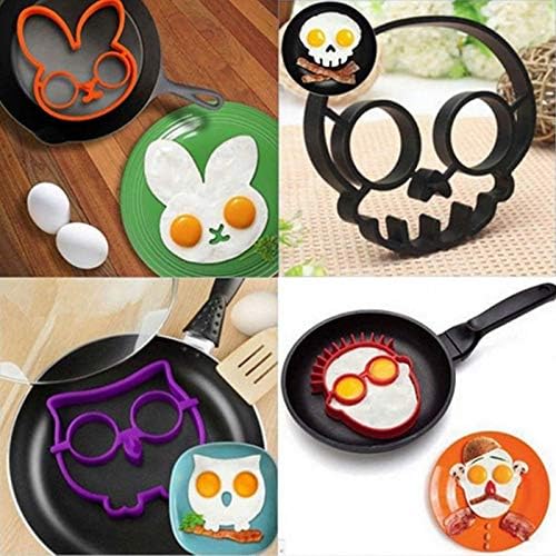 💀Omelette Mold DIY Silicone Egg Pancake Ring Shaper Cooking Tool