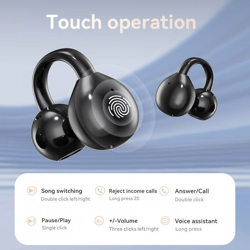 🎧🔥2025 HOT SALE🔥Bluetooth Clip On Earphones - Wireless Freedom Music on the Go Stylish and Convenient