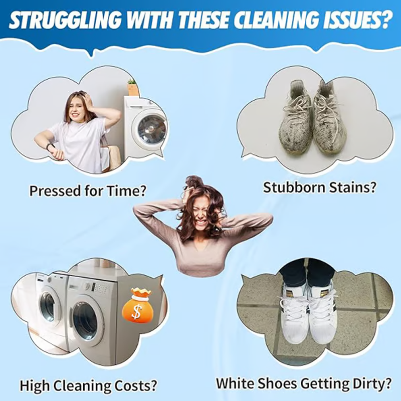 ⏳Universal Portable No-Rinse Foam Cleaner for Shoes